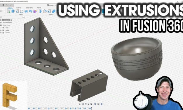 Using the Extrude, Sweep, and Revolve Tools in Autodesk Fusion 360 – Fusion 360 For Beginners #5