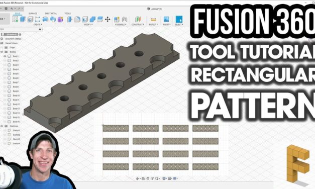 Using the Rectangular Pattern Tool in Autodesk Fusion 360 – Tool Tutorial!