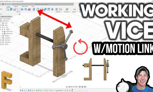 WORKING VISE in Fusion 360 with Motion Link Joints (Cylinder and Slider Joint Tutorial)
