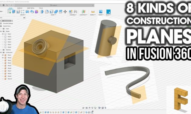 Using CONSTRUCTION PLANES in Fusion 360 – 8 Kinds of Construction Planes