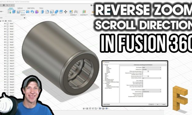 REVERSE ZOOM Scroll Direction in Autodesk Fusion 360!