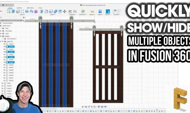 Quickly Show and Hide Multiple Objects AT ONCE in Fusion 360