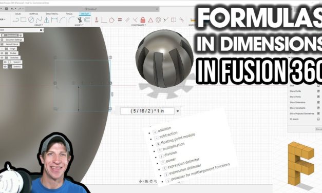 Using FORMULAS in Dimensions in Autodesk Fusion 360!