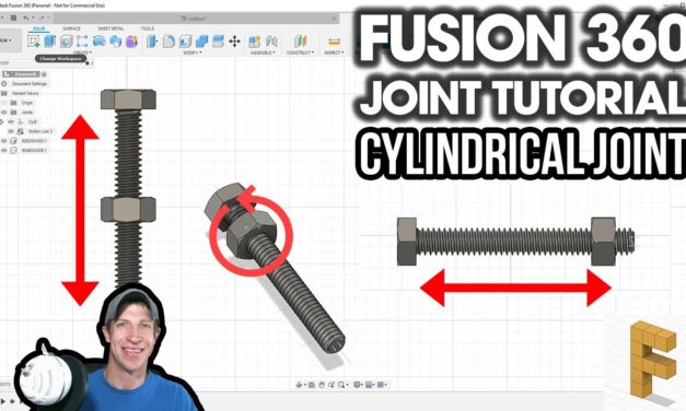 Simulating Nut and Bolt Movement in Autodesk Fusion 360 with a Cylindrical Joint