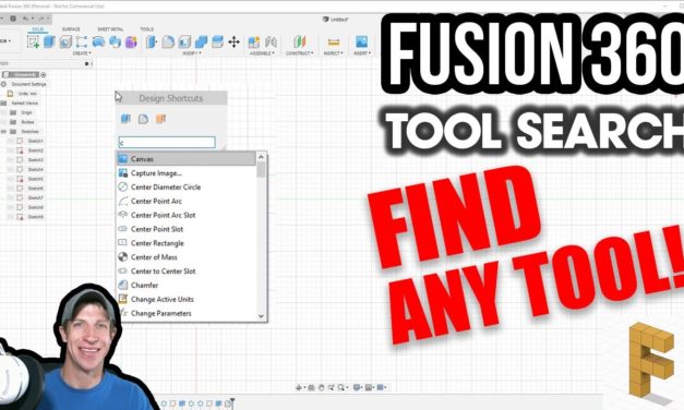 FIND ANY TOOL in Autodesk Fusion 360 with the Tool Search Function