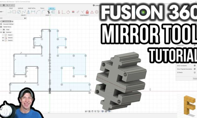 How to Use the Fusion 360 Mirror Tool to Mirror Sketches, Bodies, and Features!