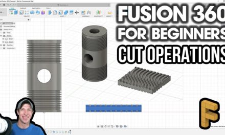 Using Fusion 360’s Cut Operation to Cut Holes, Remove Material, and More! Fusion 360 for Beginners 4