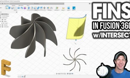 Modeling FINS in Fusion 360 with the Intersect Function!