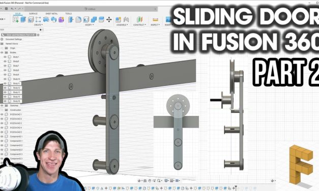 Modeling SLIDING DOOR HARDWARE in Autodesk Fusion 360 – Part 2 – Door Hardware