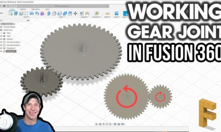 Creating a WORKING GEAR JOINT in Autodesk Fusion 360