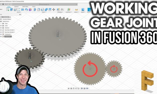 Creating a WORKING GEAR JOINT in Autodesk Fusion 360