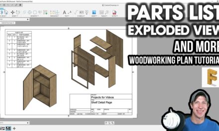 CABINET Exploded View, Open Door View, and Material Cut List!  (Fusion 360 Woodworking Tutorial)